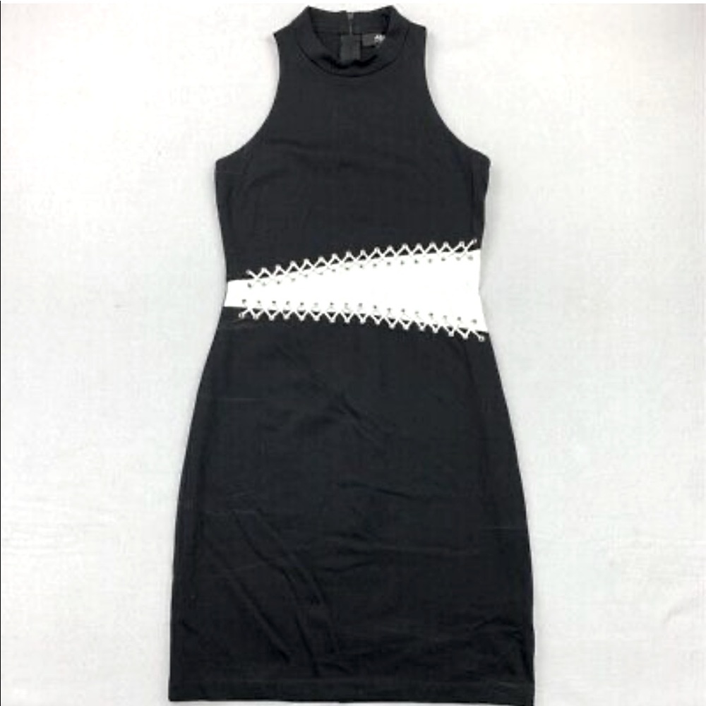 ABS COLLECTION Sheath Black/White sleeveless dress